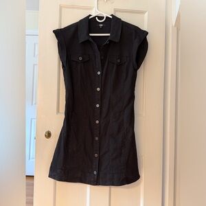Paige black jean mini dress